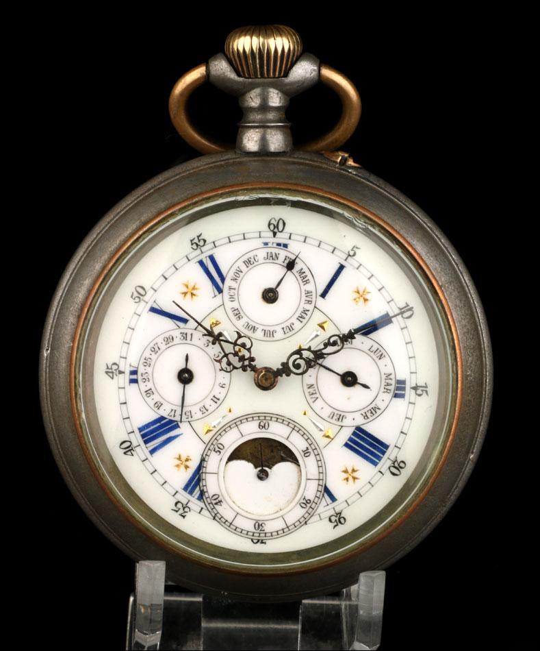 Antique Pocket Watch with Calendar & Moon Phases 67mm - Switzerland c.1890 (1 of 11) Antique Pocket Watch with Calendar & Moon Phases 67mm - Switzerland c.1890 (1 of 11)