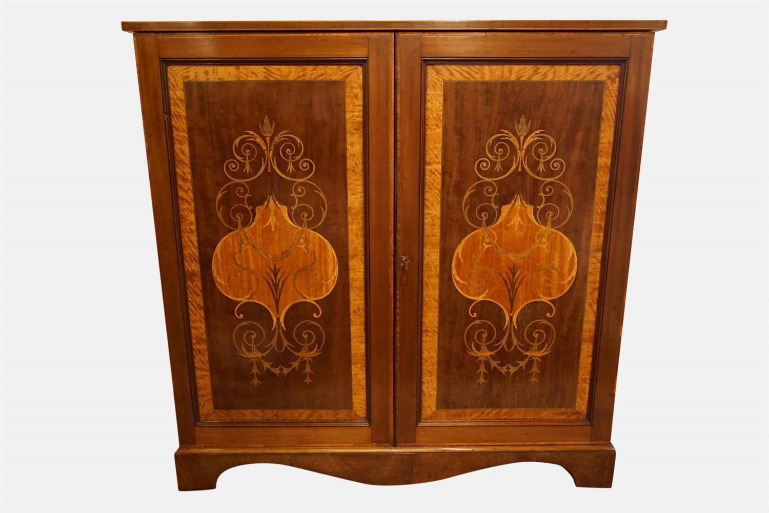 Mahogany & Marquetry Cabinet (1 of 1) Mahogany & Marquetry Cabinet (1 of 1)