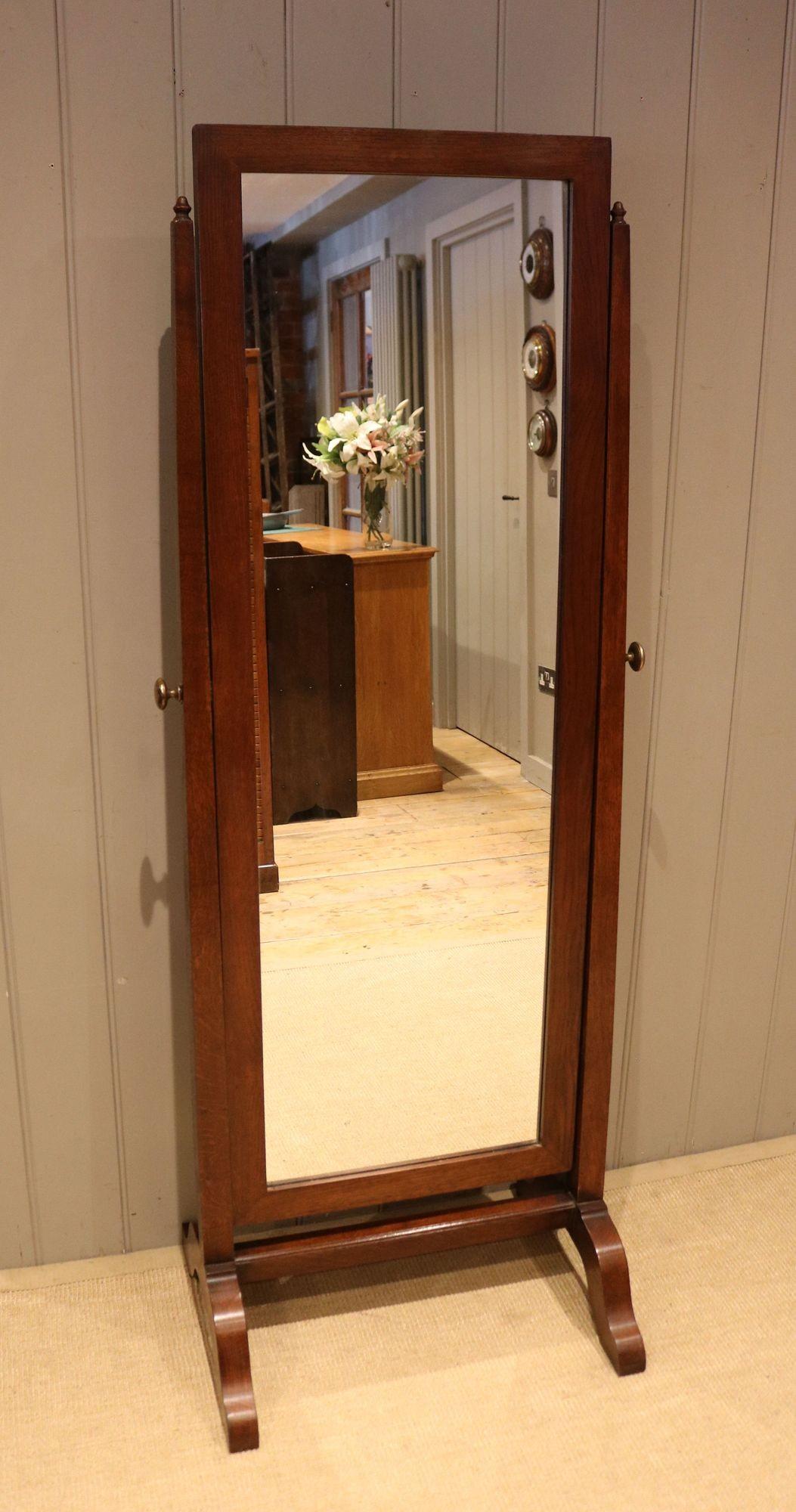 Substantial Oak Cheval Mirror (1 of 11) Substantial Oak Cheval Mirror (1 of 11)