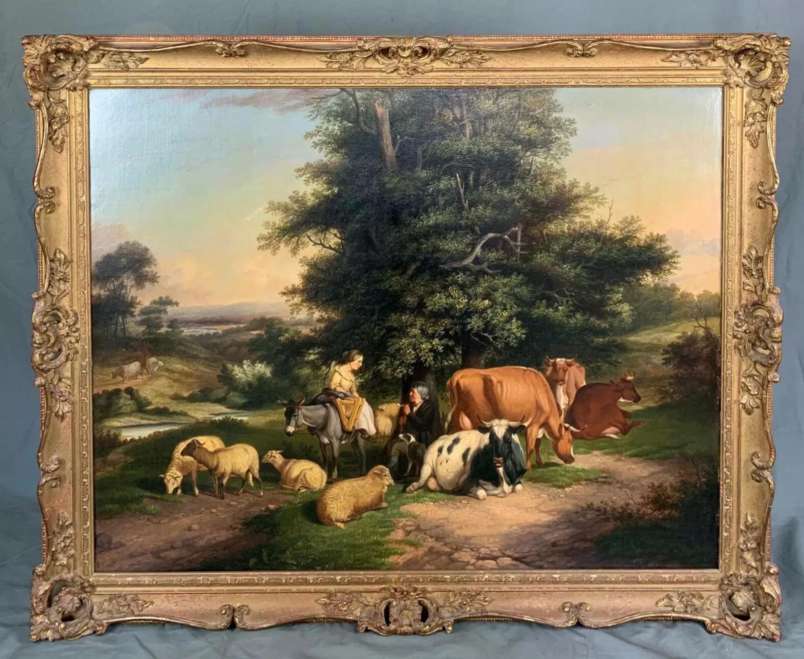 William Joseph Shayer Senior 'Attributed To’ 19th Century Oil Painting Cattle & Sheep Resting in a Landscape (1 of 11) William Joseph Shayer Senior 'Attributed To’ 19th Century Oil Painting Cattle & Sheep Resting in a Landscape (1 of 11)