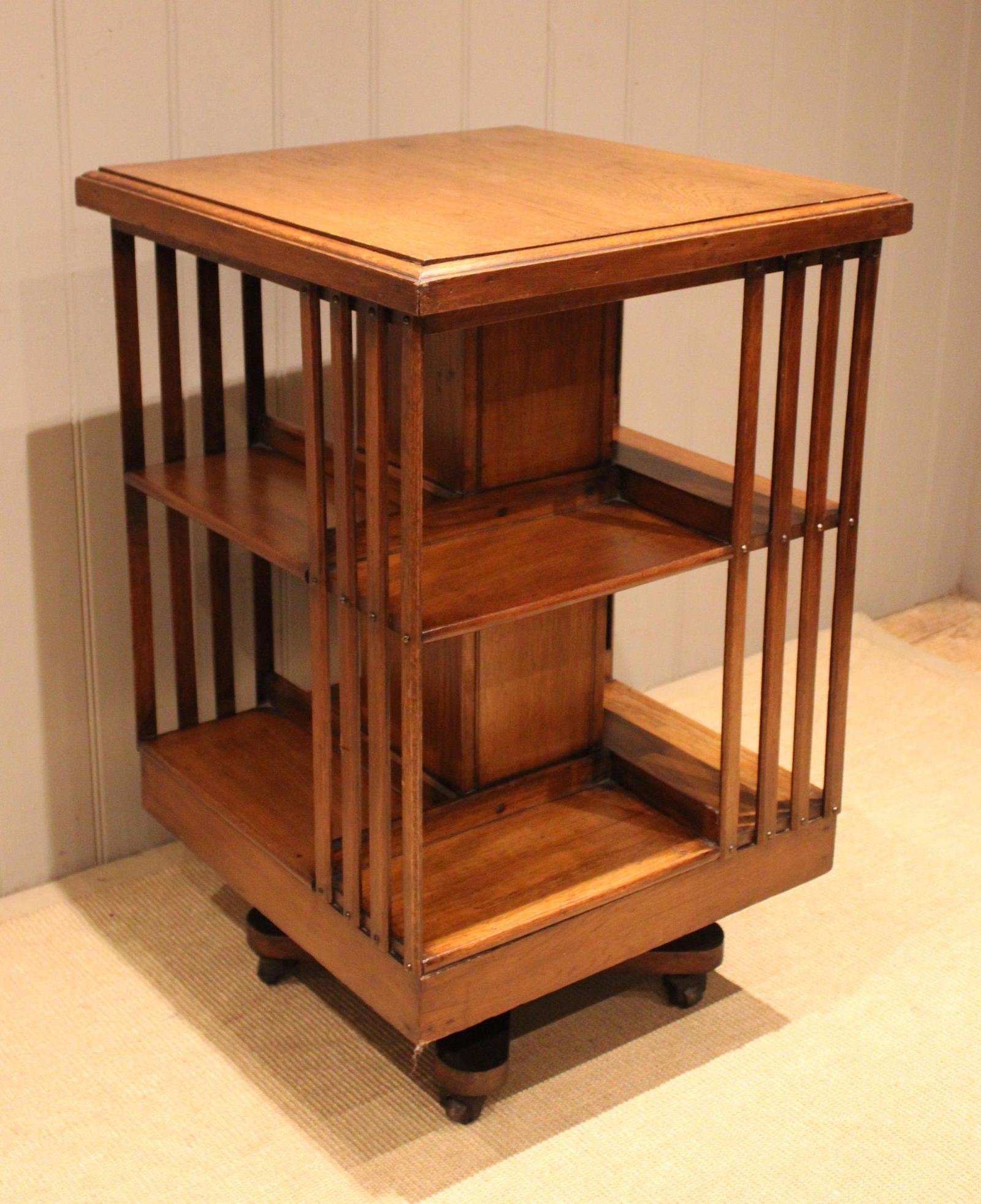 Substantial Oak Revolving Bookcase (1 of 13) Substantial Oak Revolving Bookcase (1 of 13)