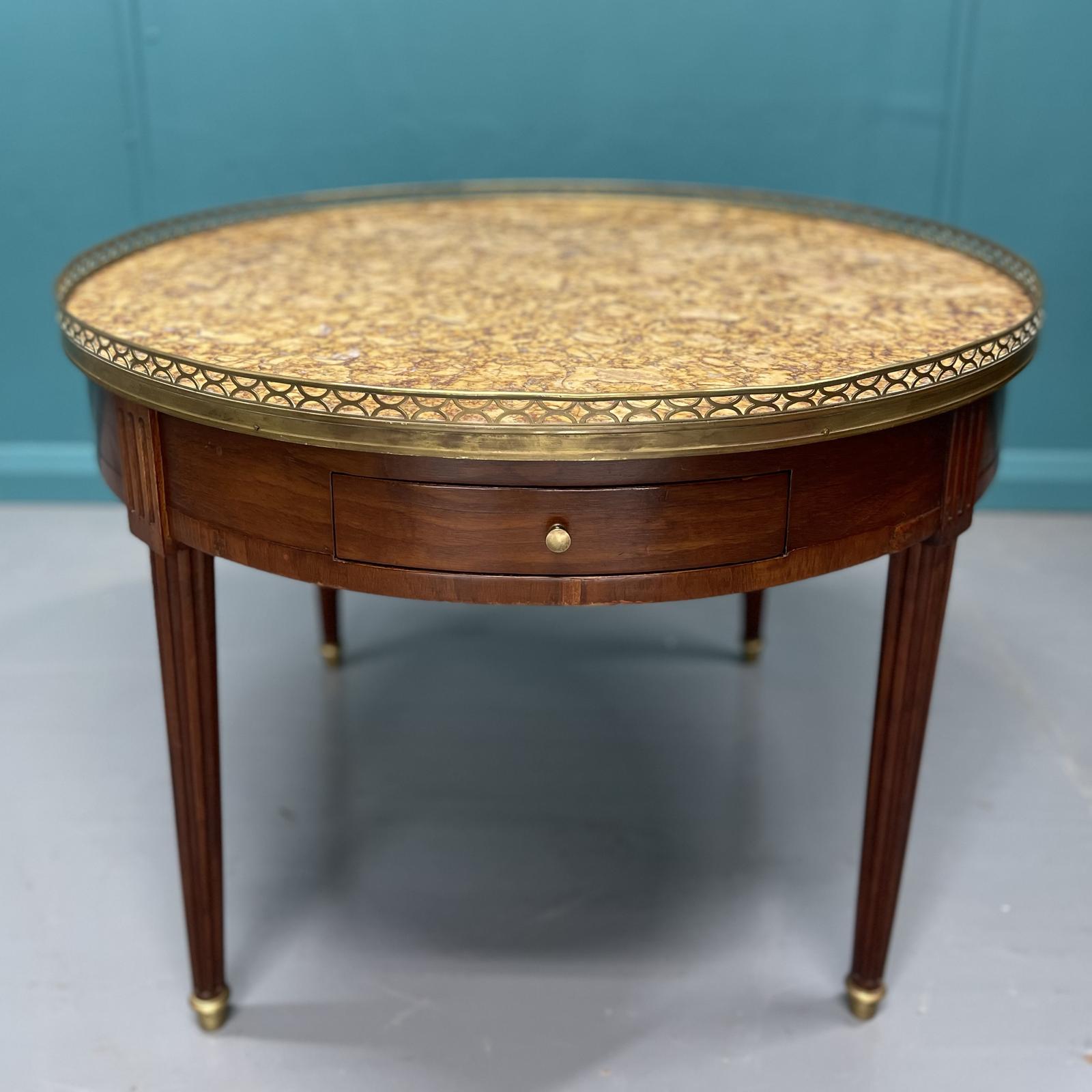 French Round Marble Top Coffee Table (1 of 5) French Round Marble Top Coffee Table (1 of 5)