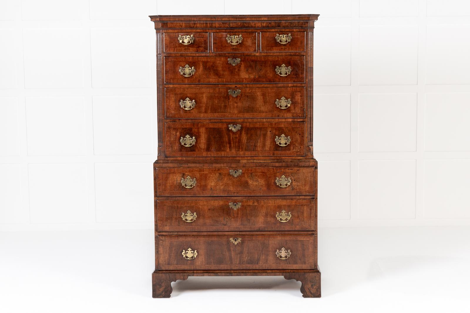 18th Century English Walnut Chest on Chest (1 of 7)