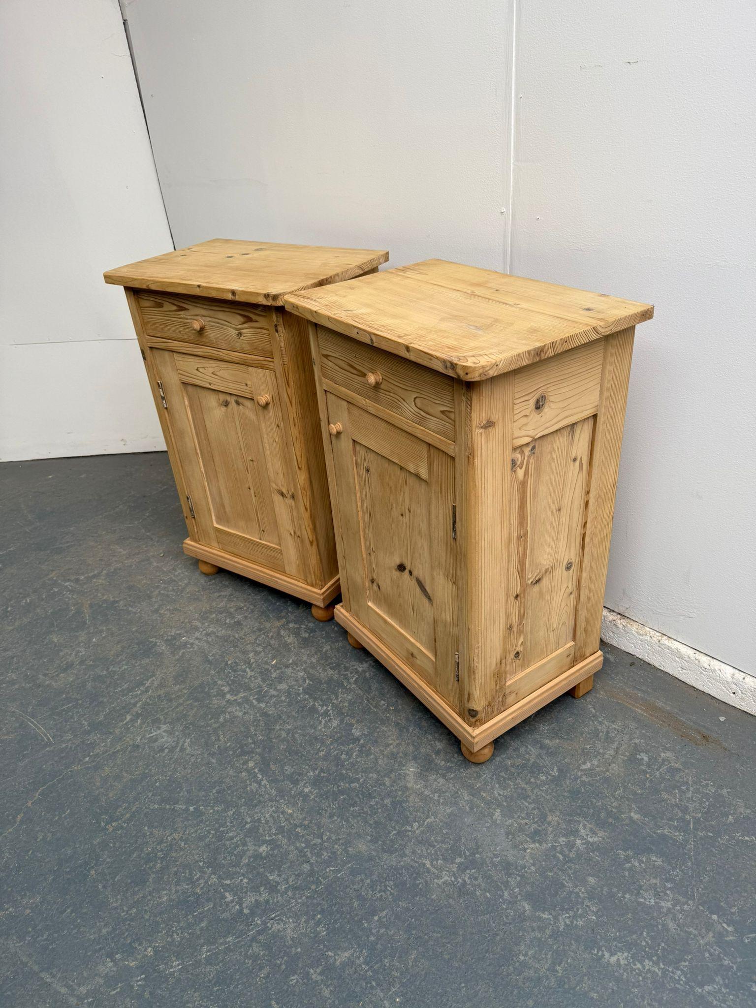 A Pair of Panelled Victorian Antique Victorian Pine Bedside Cabinets to Wax/paint (1 of 8)
