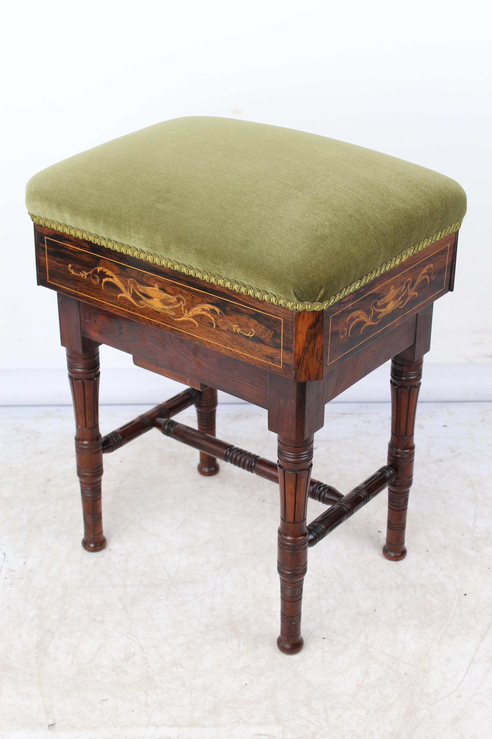 Victorian Rise & Fall Rosewood Piano Stool by Charles Wadman Bath (1 of 13) Victorian Rise & Fall Rosewood Piano Stool by Charles Wadman Bath (1 of 13)