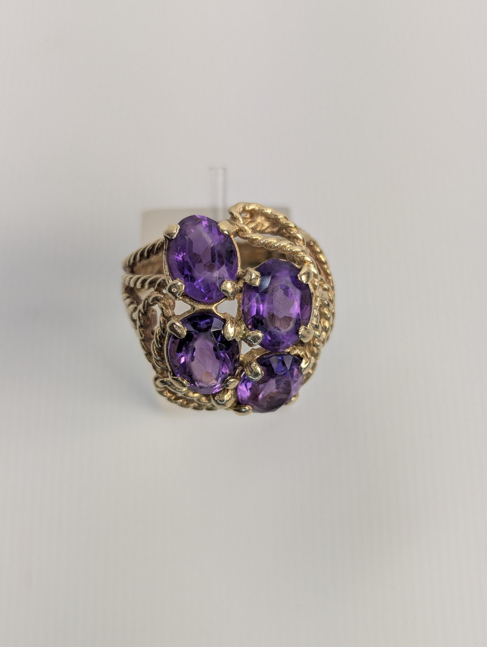 Amazing 14kt Gold & Amethyst Ring (1 of 10) Amazing 14kt Gold & Amethyst Ring (1 of 10)