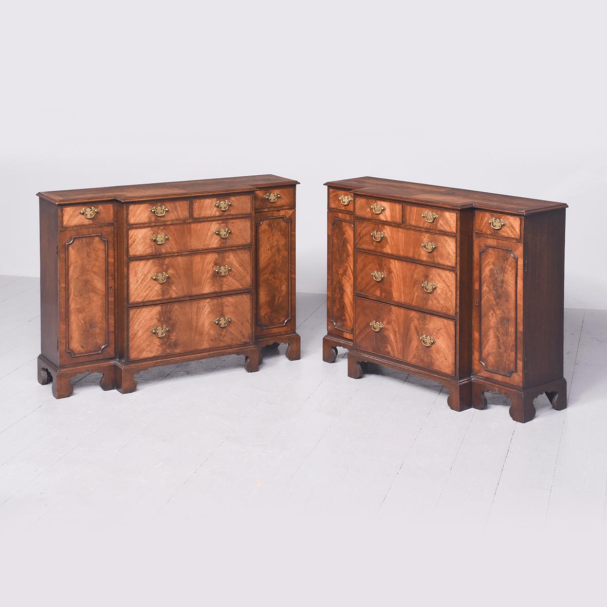 Pair of Mahogany Breakfront Side Cabinets (1 of 12)