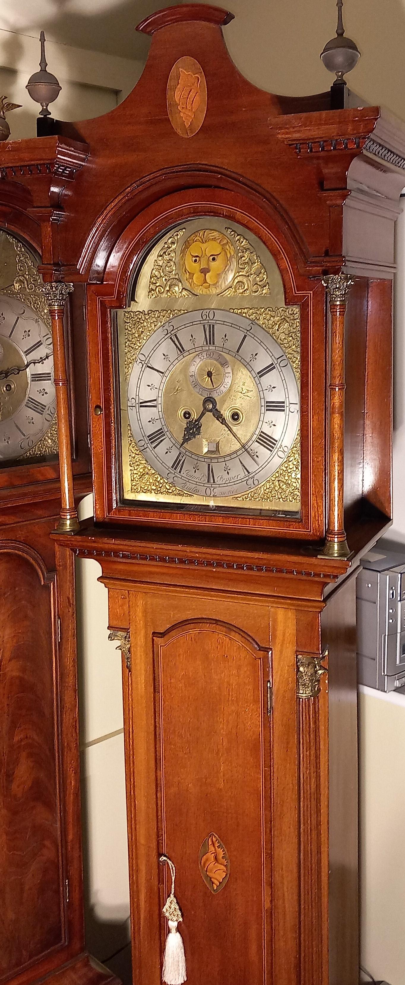 Antique Automation Lion Eyes Longcase Clock (1 of 6)