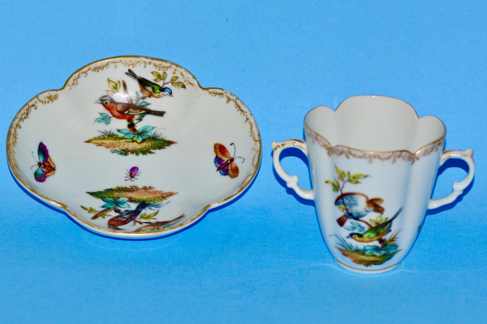 19th Century Helena Wolfsohn Hot Chocolate Cup and Saucer (1 of 8)