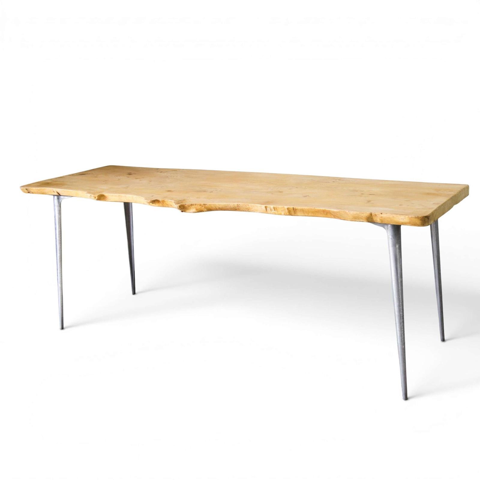 Mid-Century Live Edge Solid Elm Console Table / Desk on Metal Hairpin Legs (1 of 14) Mid-Century Live Edge Solid Elm Console Table / Desk on Metal Hairpin Legs (1 of 14)