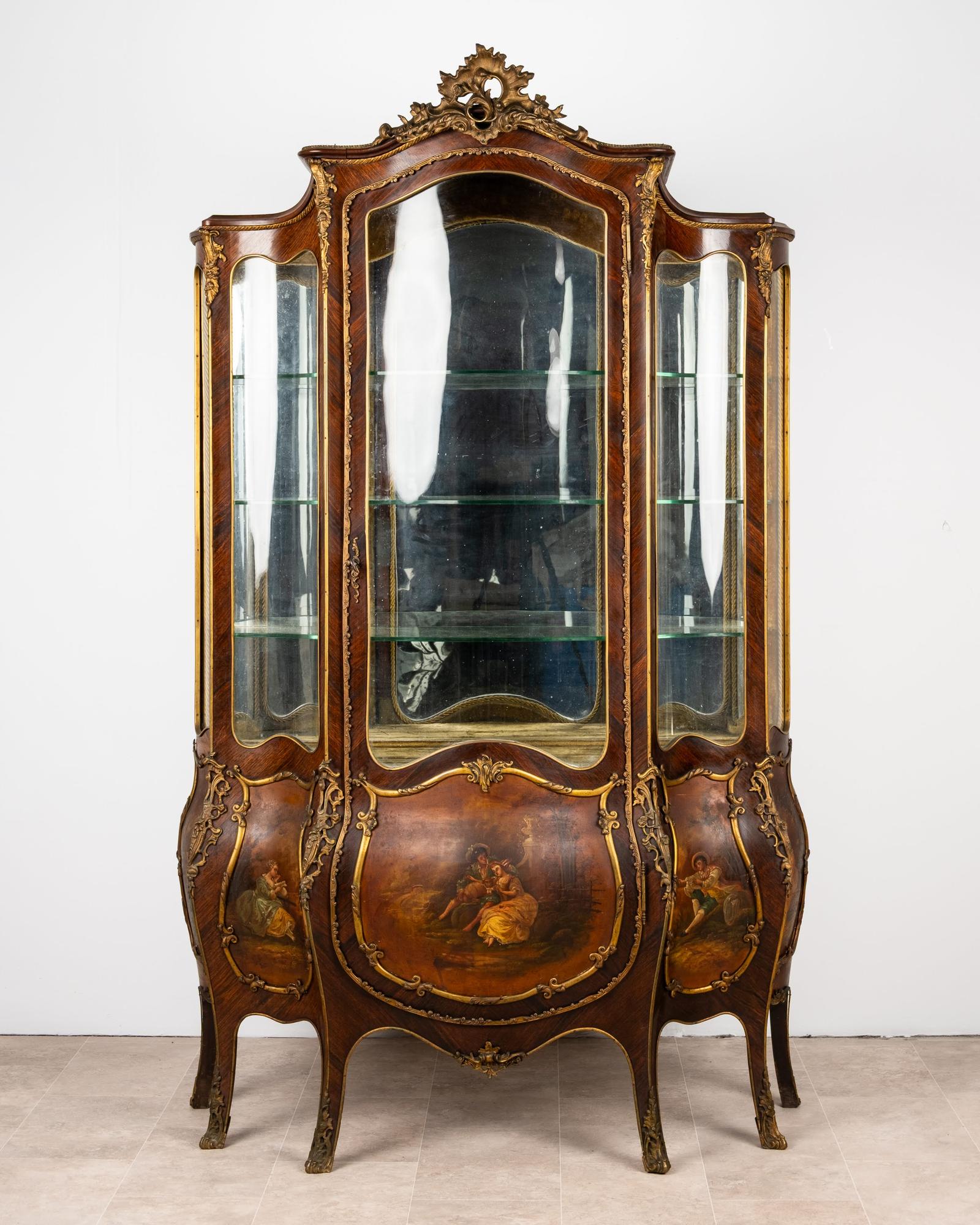 Antique French Louis XV Kingwood Vernis Martin Bombe Vitrine Display Cabinet (1 of 10) Antique French Louis XV Kingwood Vernis Martin Bombe Vitrine Display Cabinet (1 of 10)