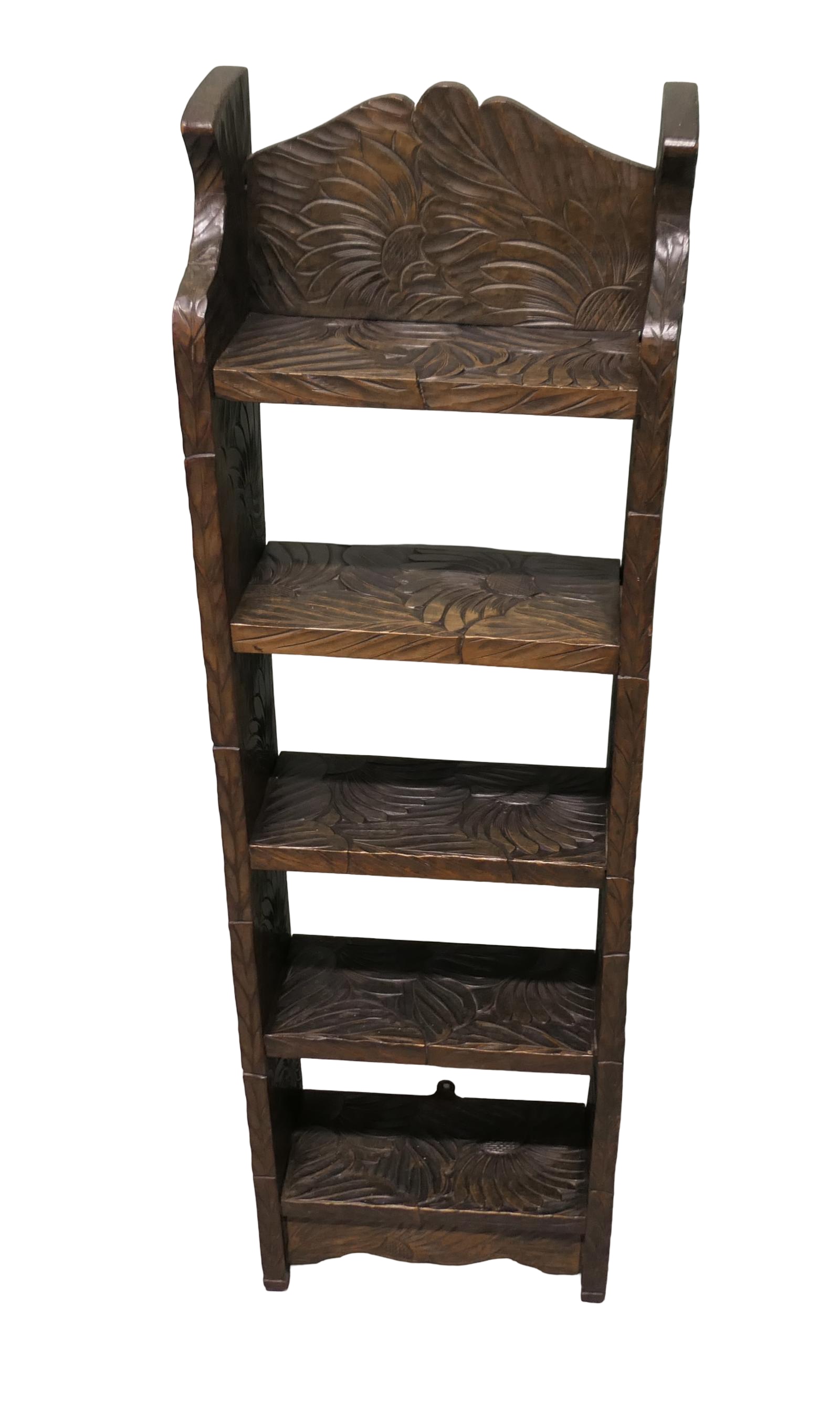 Japanese Liberty Arts & Crafts Tall Bookcase Carved (1 of 6) Japanese Liberty Arts & Crafts Tall Bookcase Carved (1 of 6)