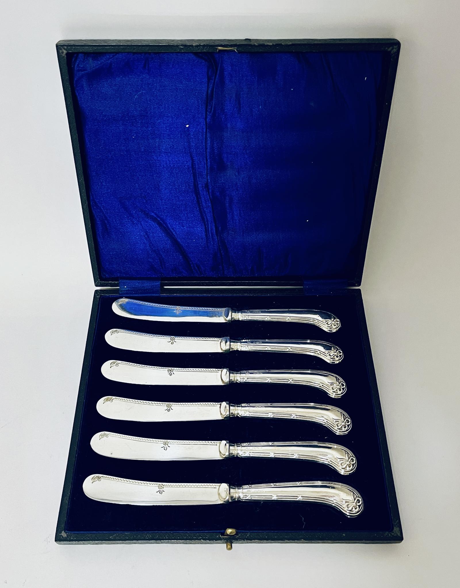 Set of 6 Antique Silver Handled Butter Knives (1 of 14) Set of 6 Antique Silver Handled Butter Knives (1 of 14)
