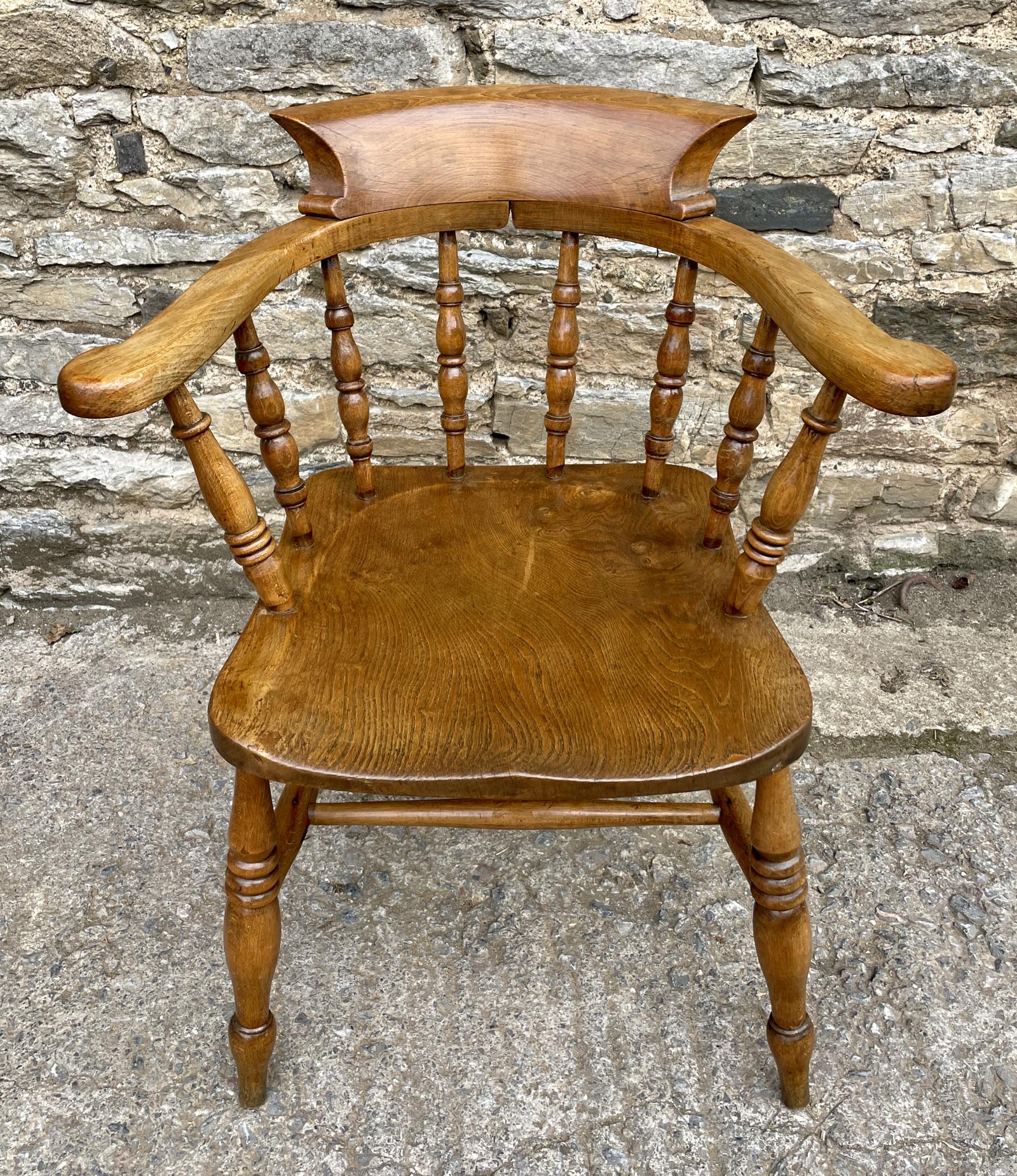 Antique Elm Captains Chair (1 of 13)