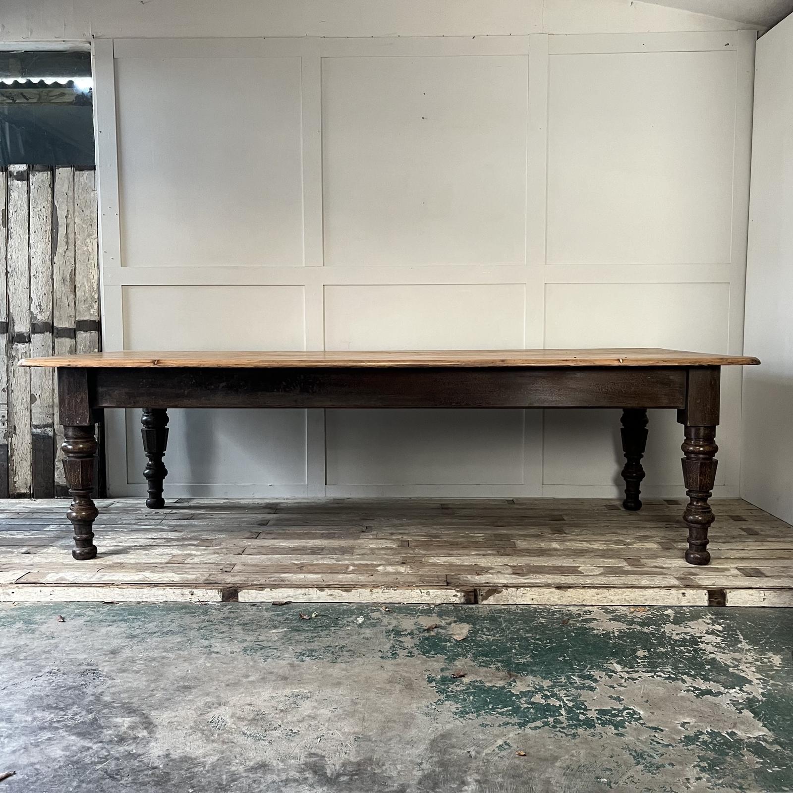 Very Large Victorian Pine Country House Kitchen Table (1 of 15) Very Large Victorian Pine Country House Kitchen Table (1 of 15)