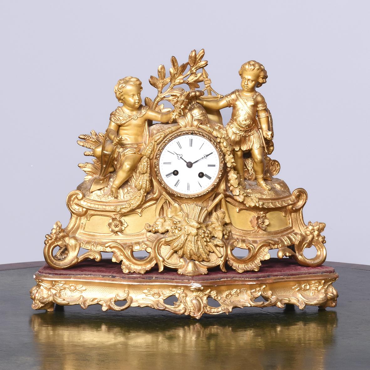 Attractive Gilt Bronze French Victorian Mantel Clock (1 of 8) Attractive Gilt Bronze French Victorian Mantel Clock (1 of 8)
