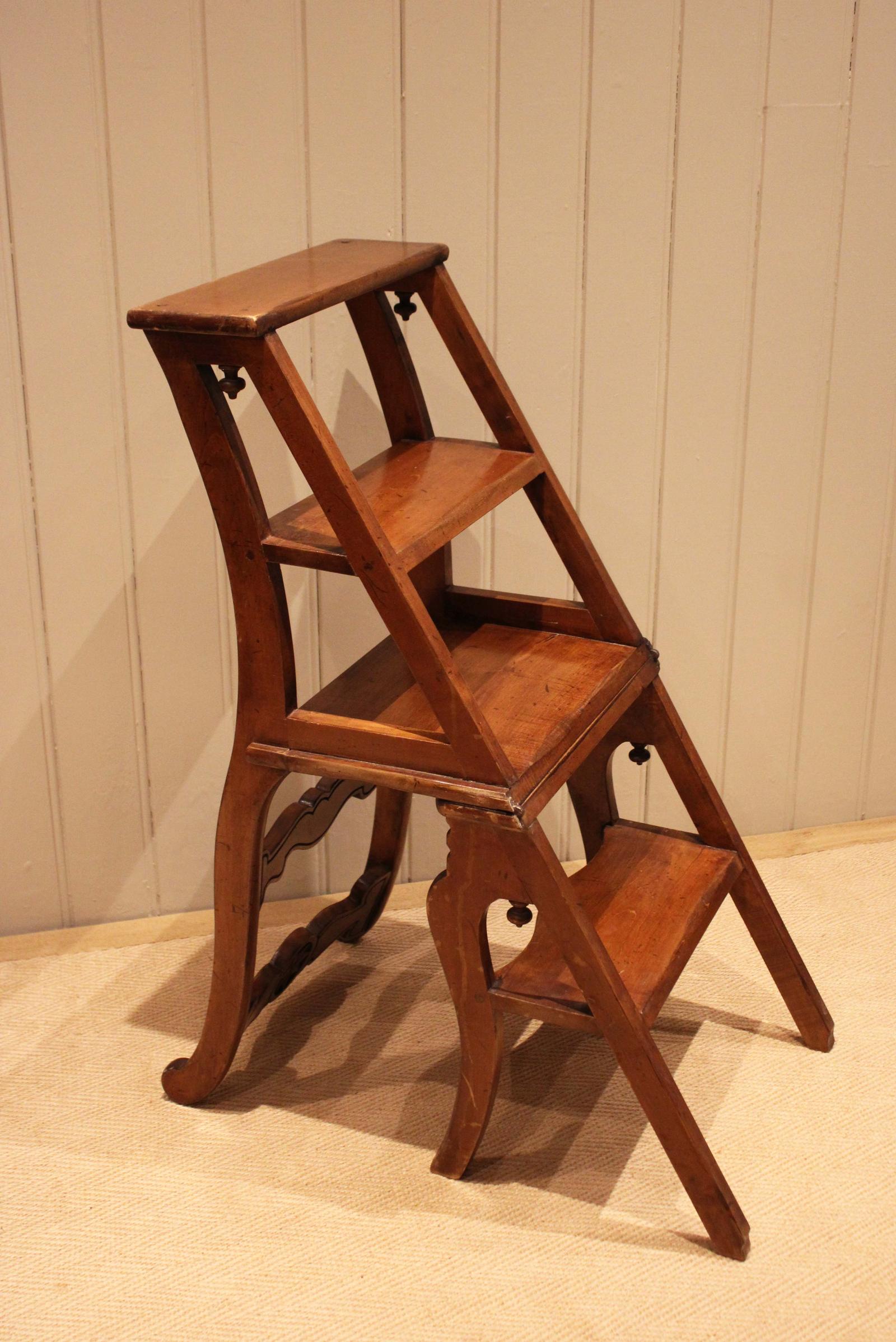 French Cherry Wood Metamorphic Chair & Steps (1 of 12) French Cherry Wood Metamorphic Chair & Steps (1 of 12)