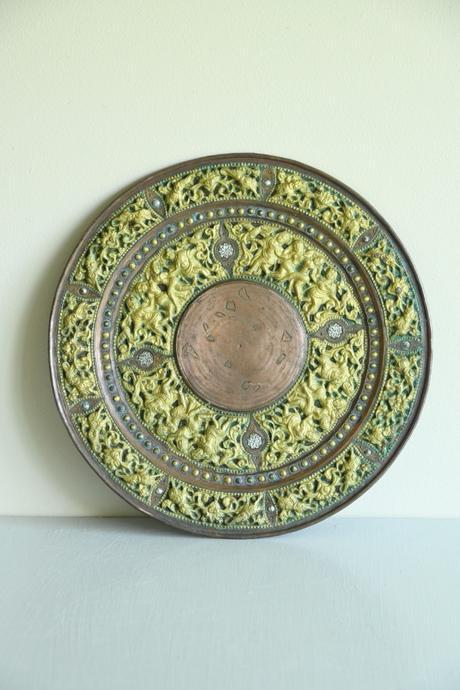 Indian Decorative Copper & Brass Tray (1 of 11)