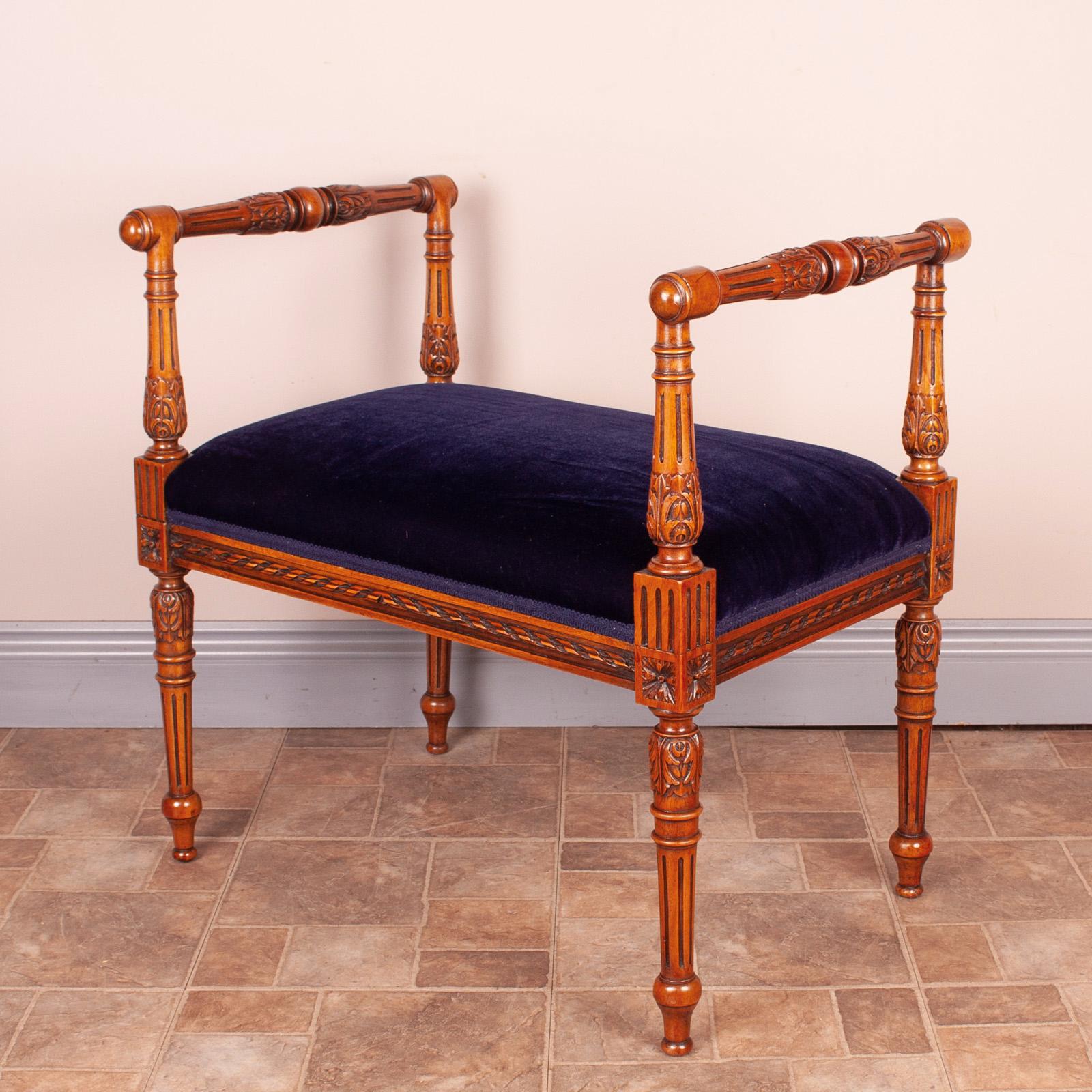 French 19thc Carved Walnut Window Seat (1 of 13)