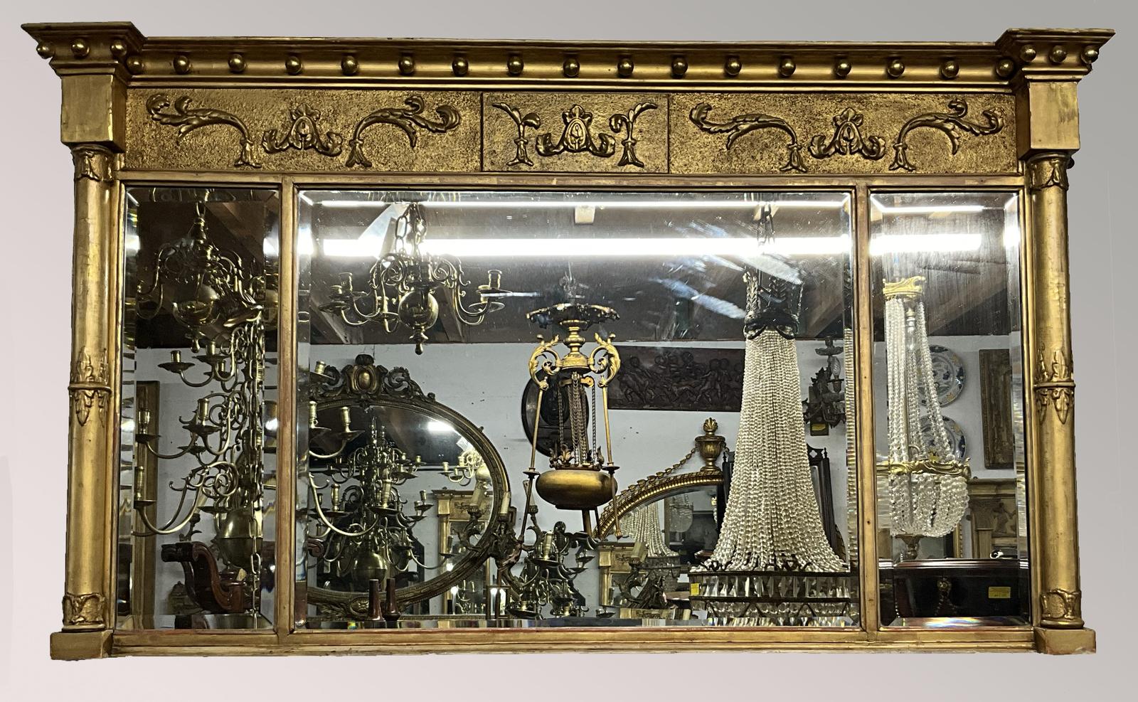 Early 19th Century, Gilt, Triple Plate, Landscape Mirror (1 of 7) Early 19th Century, Gilt, Triple Plate, Landscape Mirror (1 of 7)