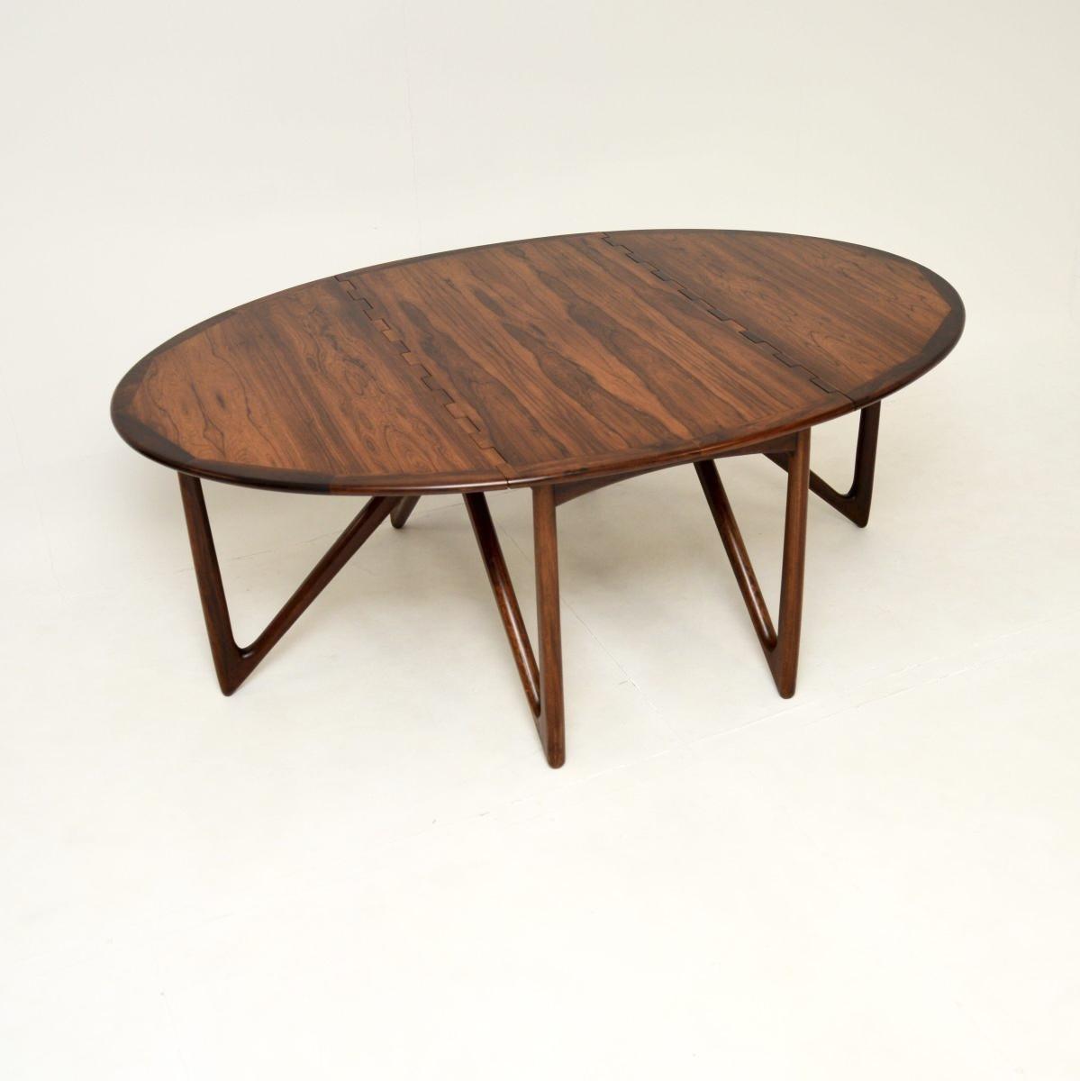 Danish Vintage Rosewood Gateleg Dining Table by Niels Koefoed (1 of 12)