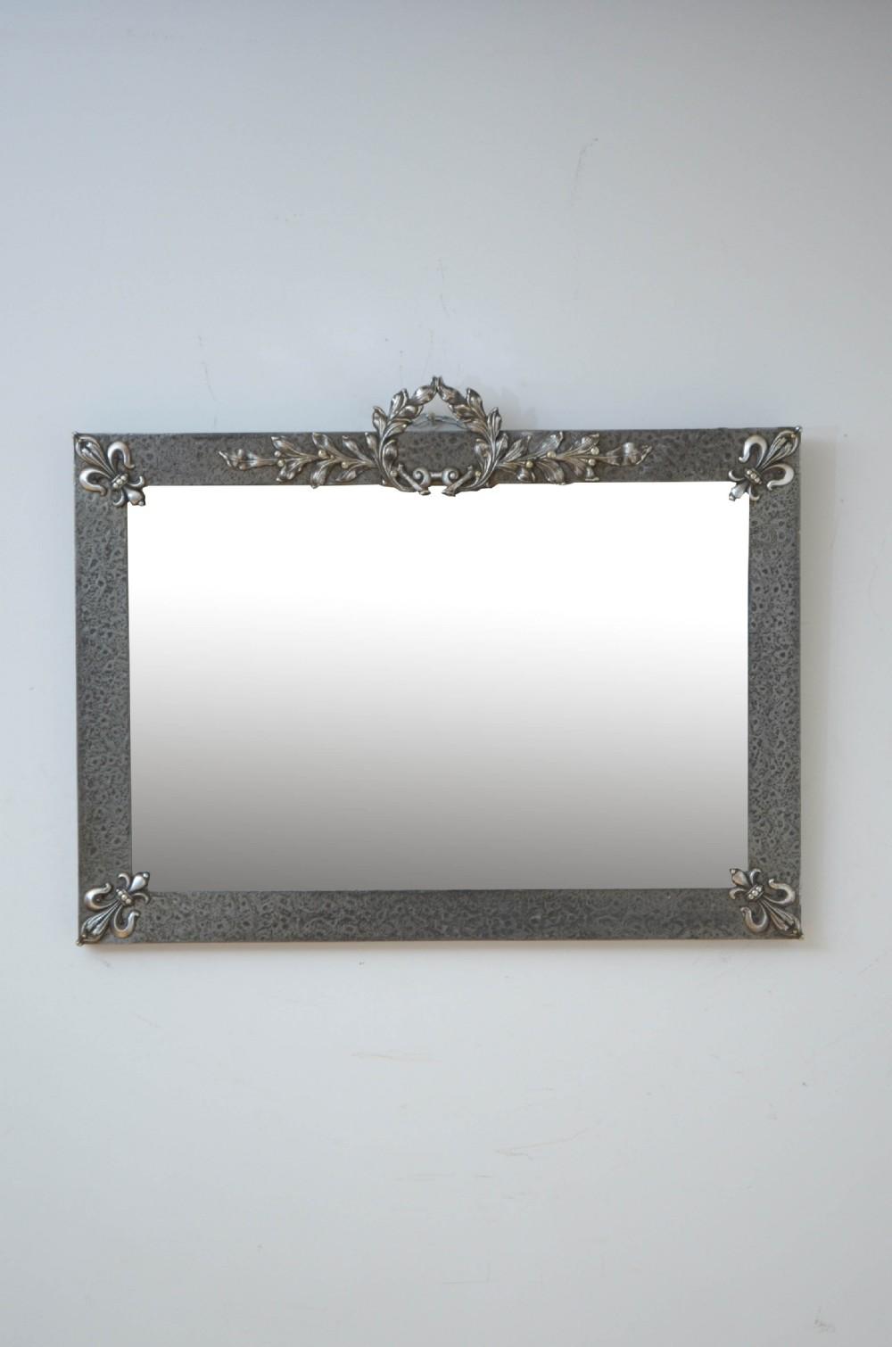 Arts & Crafts Hammered Metal Wall Mirror (1 of 9) Arts & Crafts Hammered Metal Wall Mirror (1 of 9)