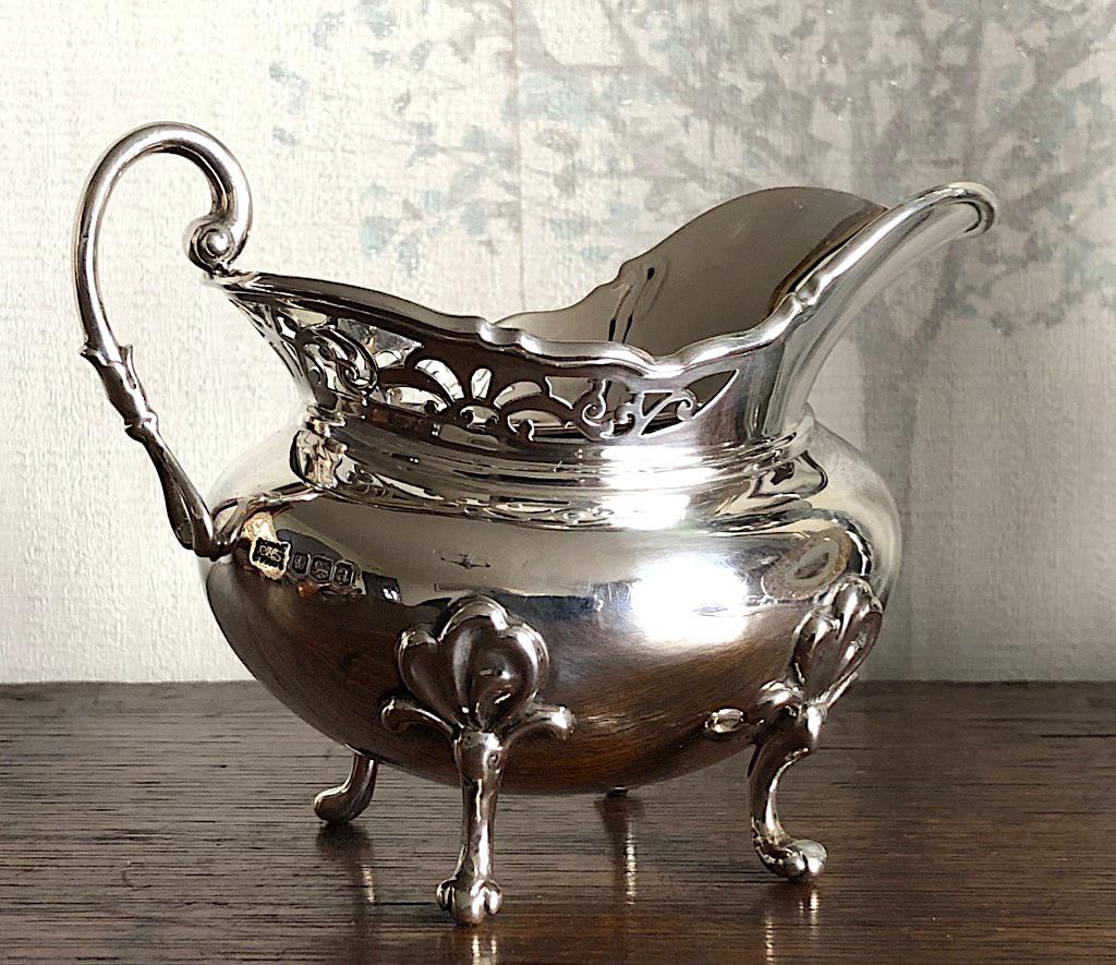 Unusual Scottish Pierced Silver Milk Jug c.1900 (1 of 5) Unusual Scottish Pierced Silver Milk Jug c.1900 (1 of 5)