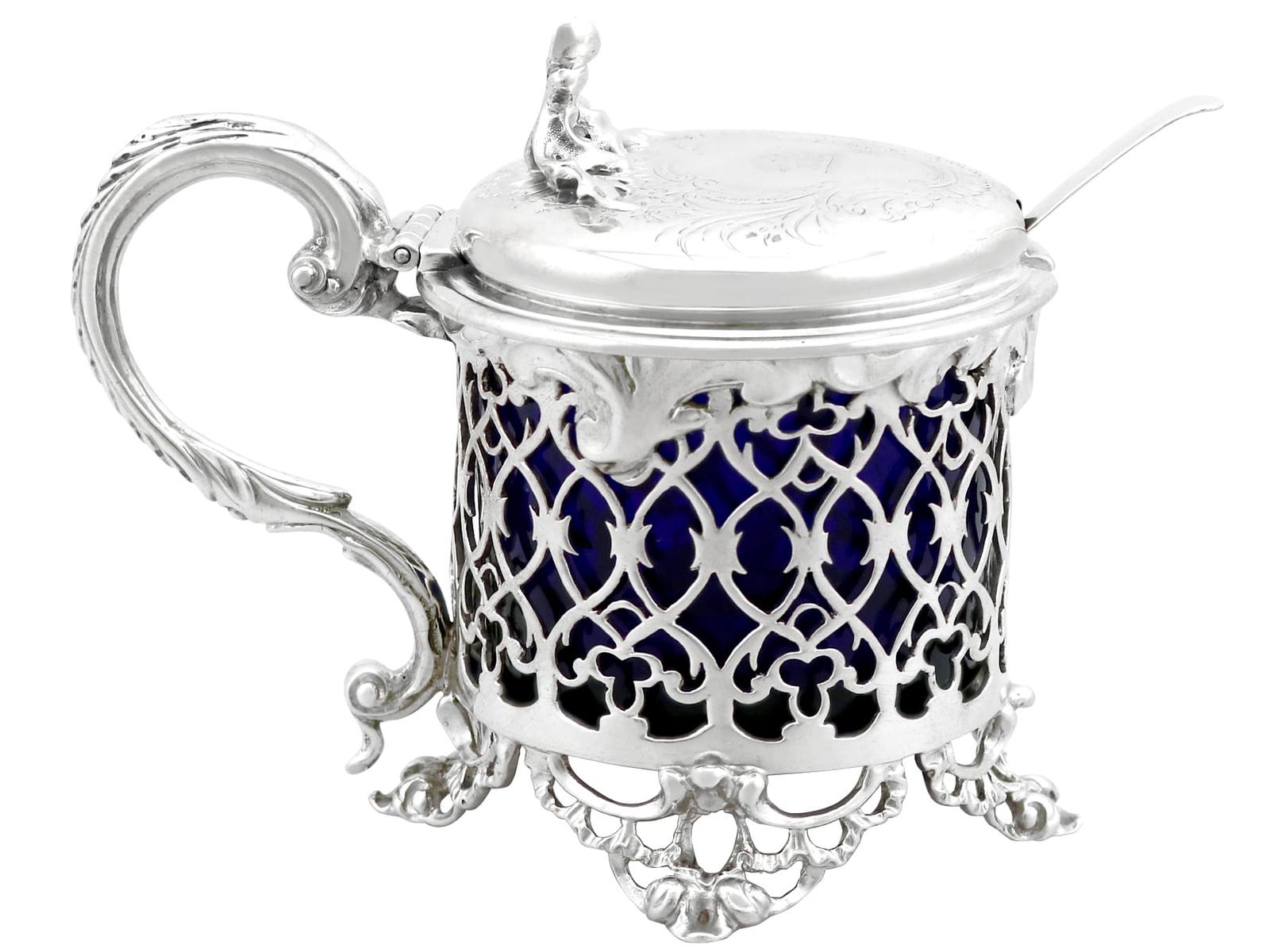 Antique Victorian Sterling Silver Mustard Pot 1841 (1 of 15)