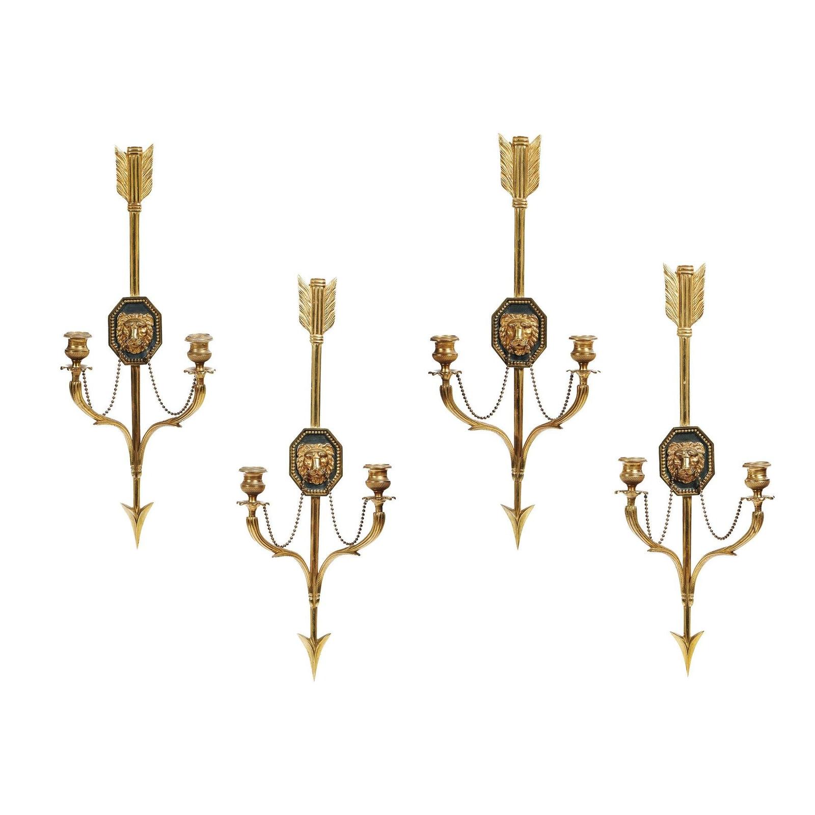 Fine Set of Four of Italian Ormolu Wall Lights or Appliques in the French Empire Style (1 of 8) Fine Set of Four of Italian Ormolu Wall Lights or Appliques in the French Empire Style (1 of 8)