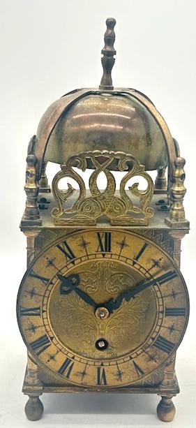 Charming English Smiths Brass Lantern Clock ca.1930 (1 of 8)