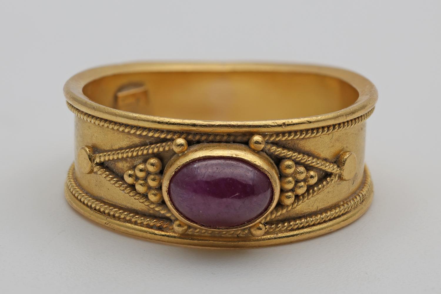Rare 22ct Gold and Ruby Ring Edwardian (1 of 4)