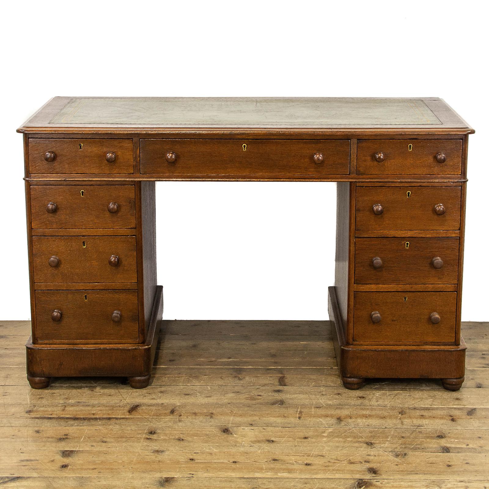 Victorian Antique Oak Pedestal Desk (1 of 9) Victorian Antique Oak Pedestal Desk (1 of 9)