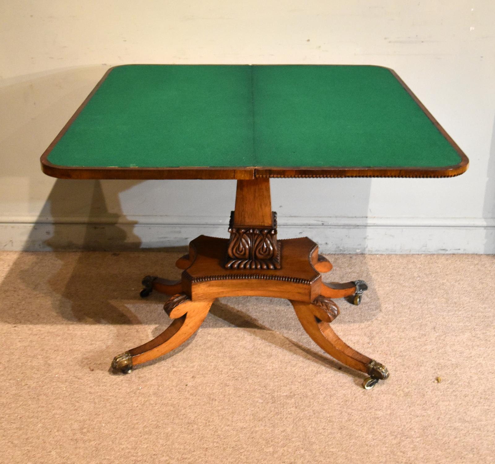 Regency Period Carved Rosewood Card Table (1 of 9) Regency Period Carved Rosewood Card Table (1 of 9)