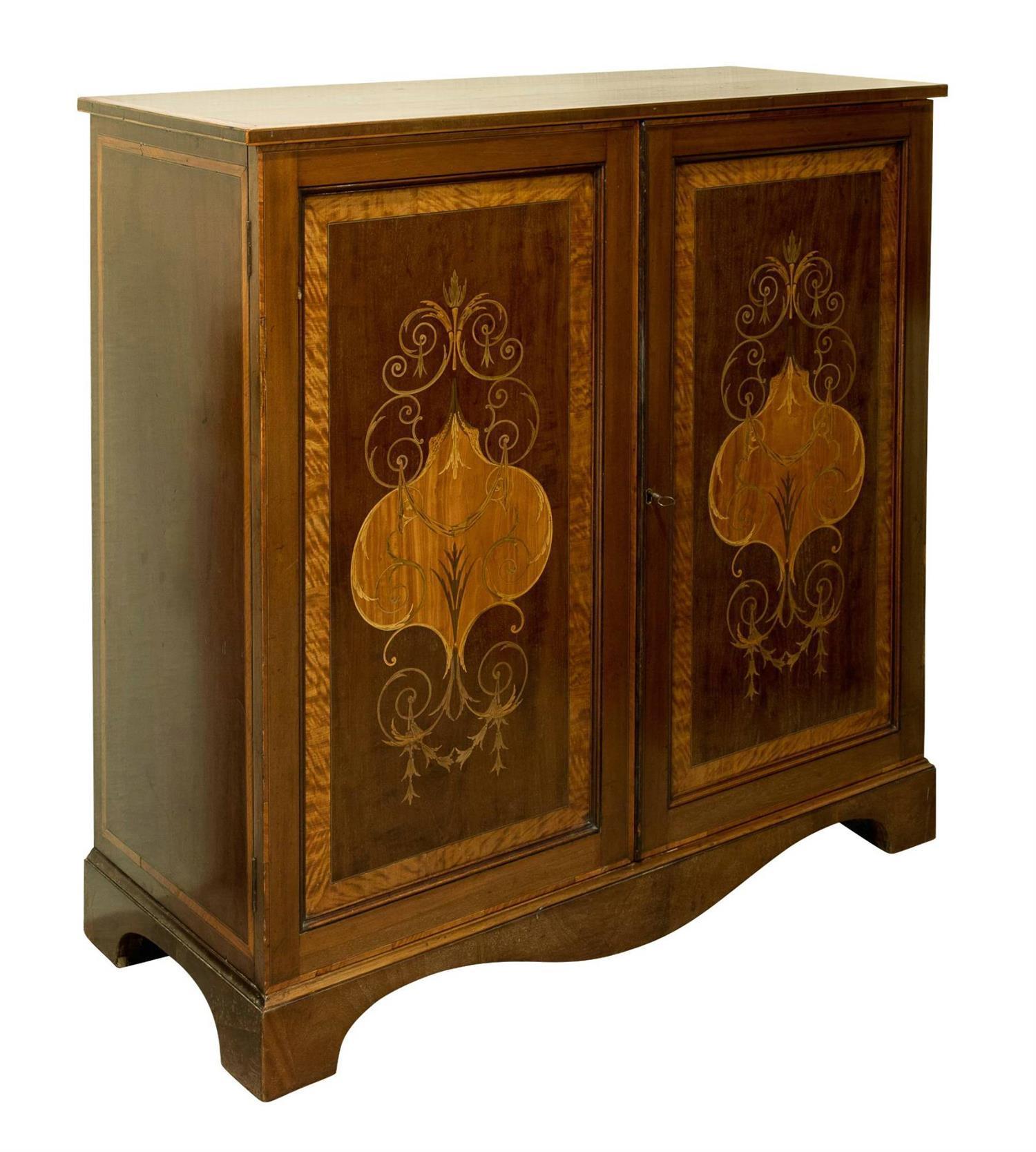 19th Century Mahogany & Marquetry Cabinet (1 of 1) 19th Century Mahogany & Marquetry Cabinet (1 of 1)