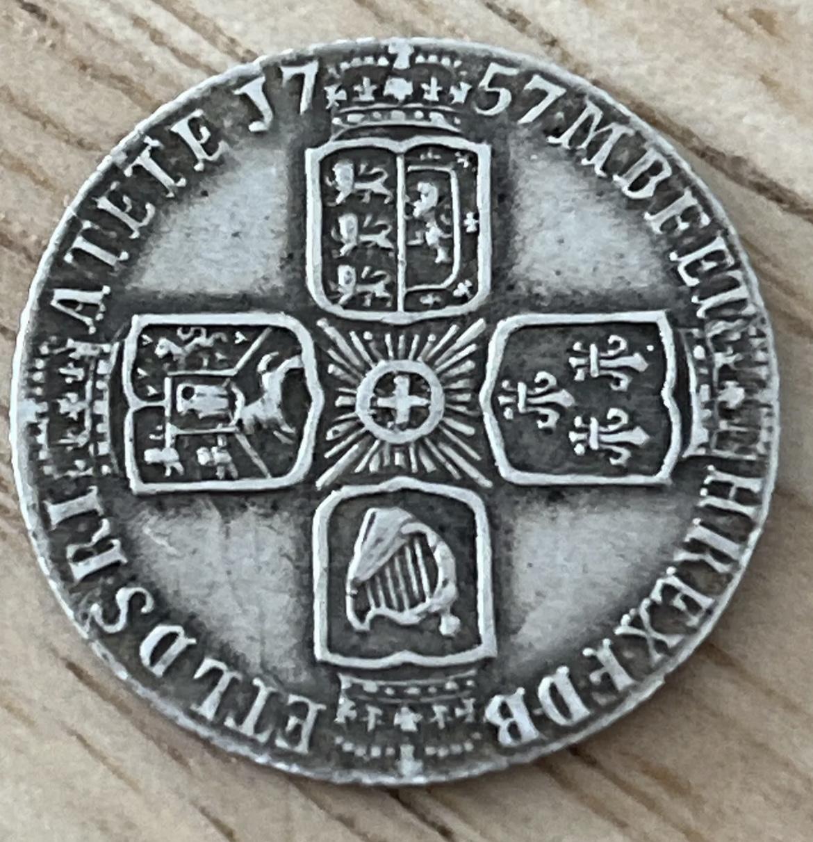 George II - 1757 Silver Sixpence (1 of 9)