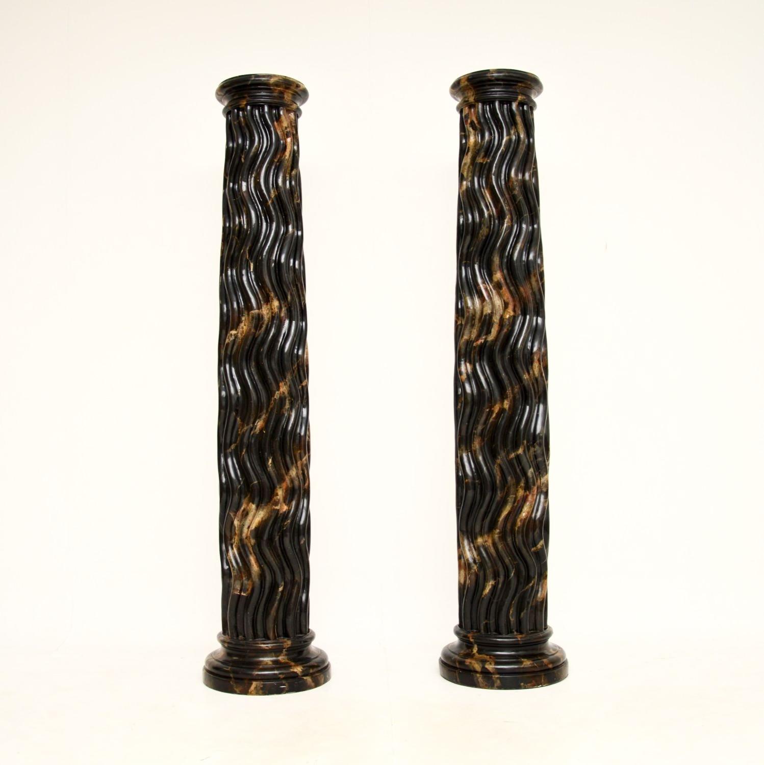 Pair of Huge Marble Effect Columns (1 of 11)
