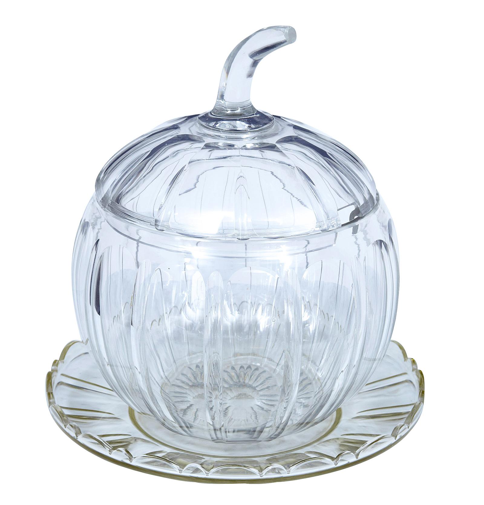 Early 20th Century Cut Glass Pumpkin Halloween Punch Bowl (1 of 9)