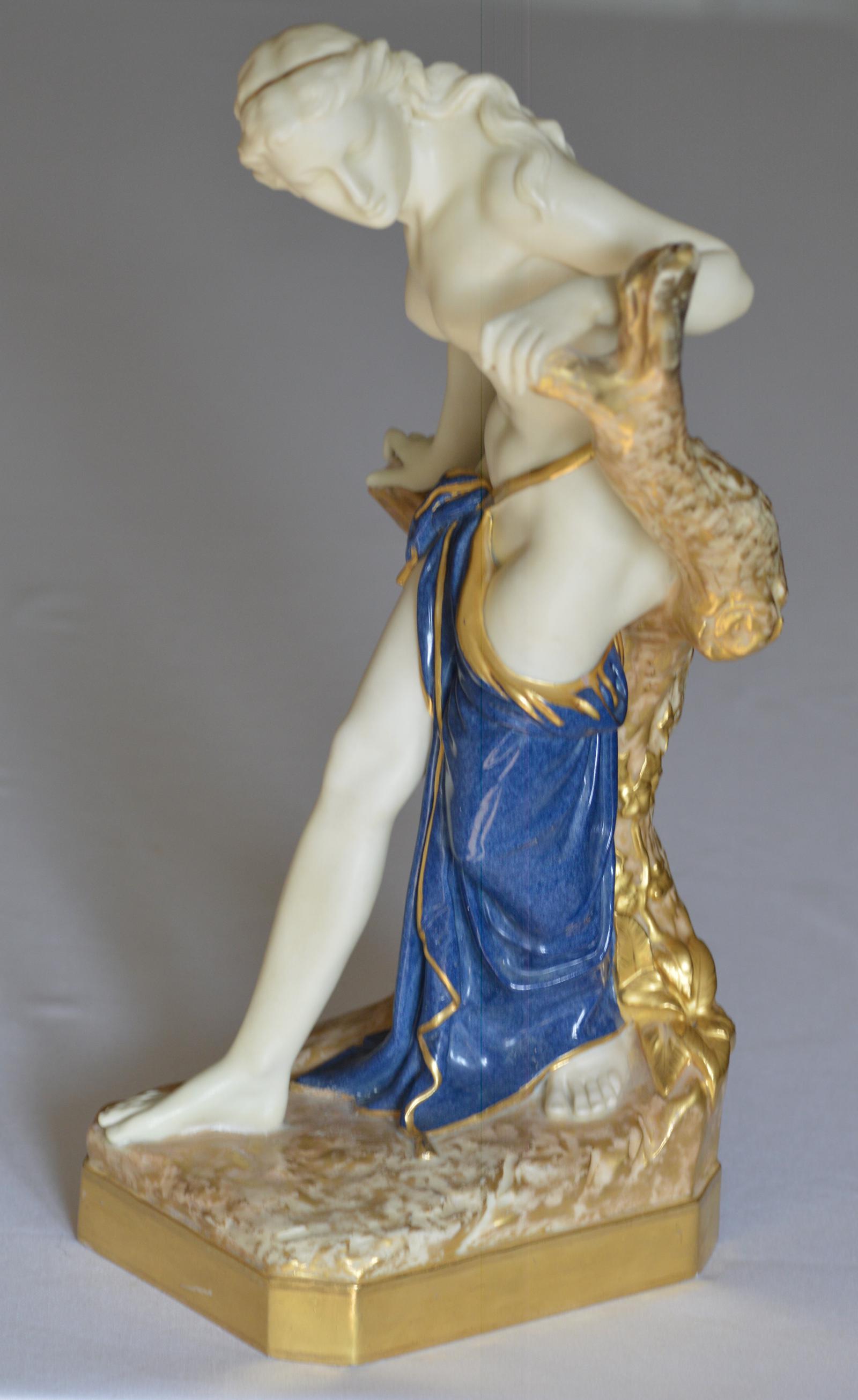 1919 Royal Worcester 'Bather Surprised' Figure Modelled by Sir Thomas Brock (1 of 11)