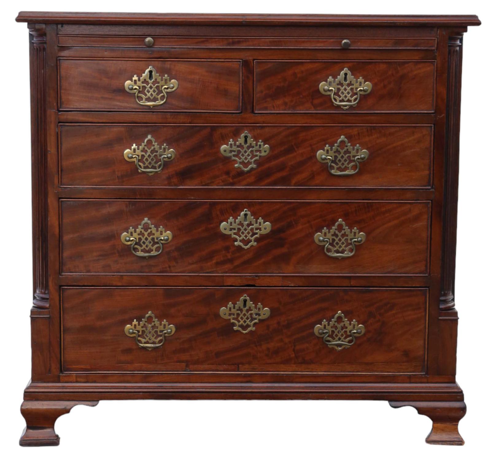 Antique Fine Quality Georgian Late 18th Century Mahogany Batchelor's Chest of Drawers (1 of 8)