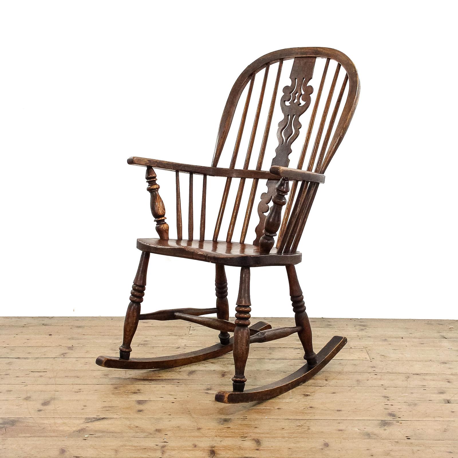 Antique Elm & Beechwood Windsor Rocking Chair (1 of 10)