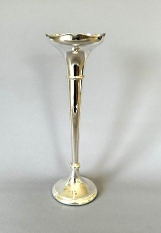Handsome Edwardian Silver Stem Vase (1 of 5)