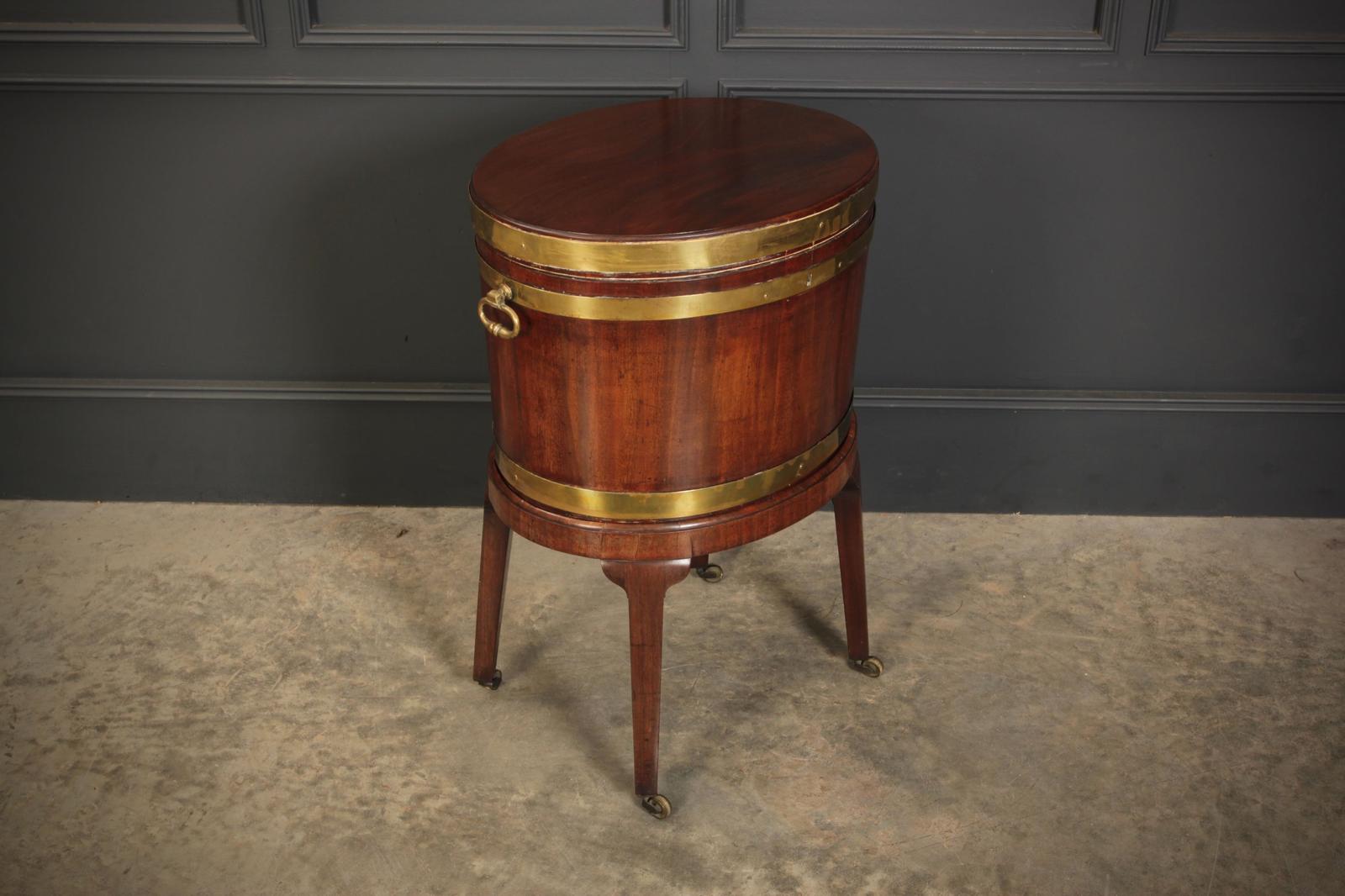 Georgian Mahogany Oval Champagne Bucket on Stand (1 of 11)
