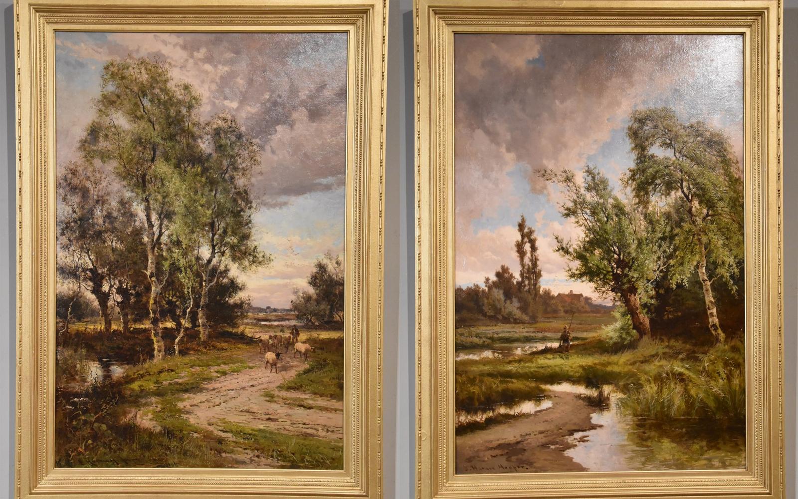 Oil Painting by John Horace Hooper "Parting Day" and "Near Chester" (1 of 11) Oil Painting by John Horace Hooper "Parting Day" and "Near Chester" (1 of 11)