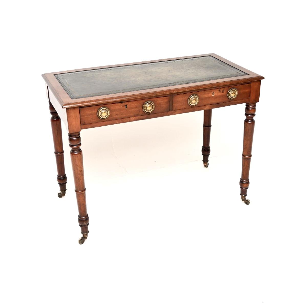 Antique Georgian Mahogany Leather Top Writing Table / Desk (1 of 11) Antique Georgian Mahogany Leather Top Writing Table / Desk (1 of 11)