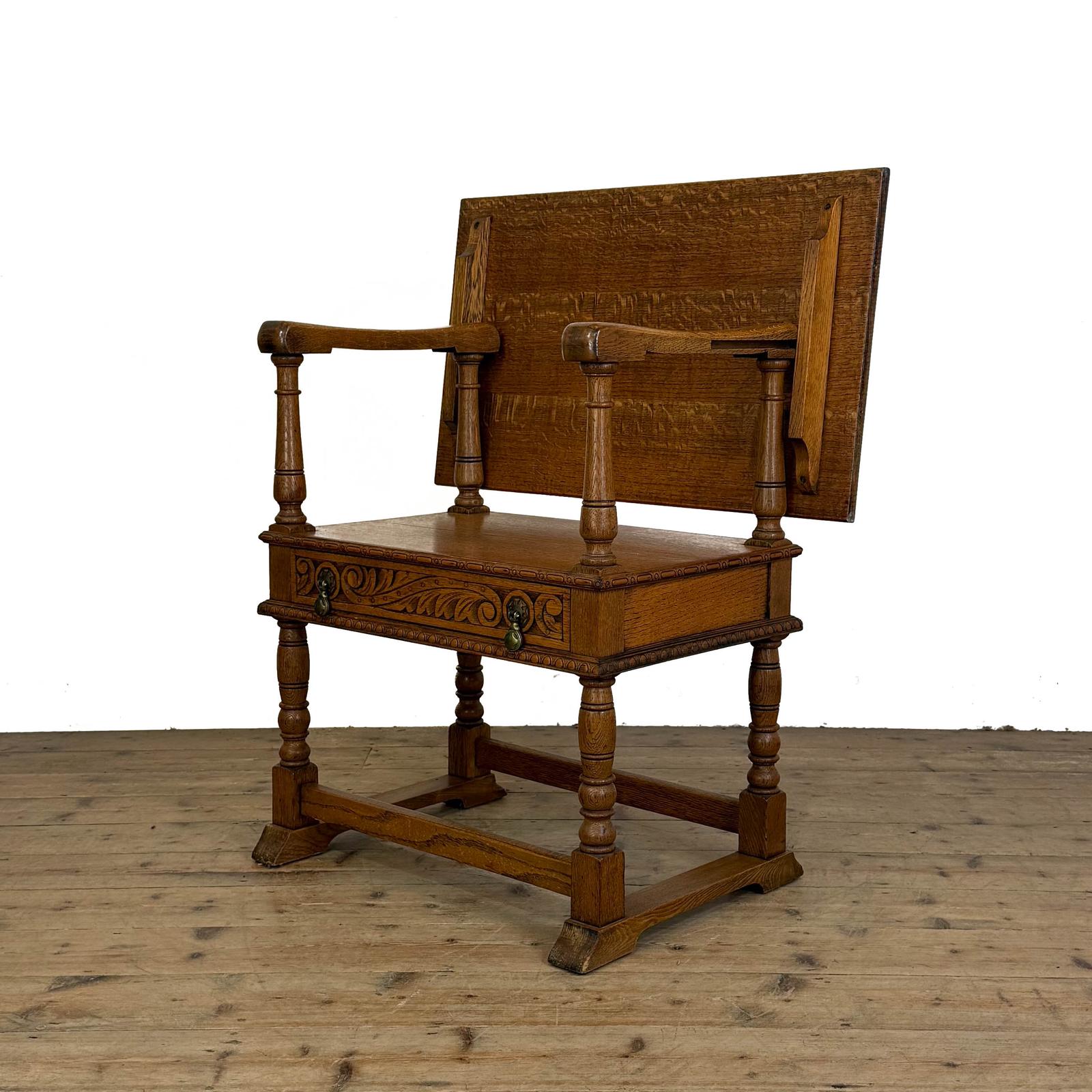 Old English Style Light Oak Monks Chair (1 of 13) Old English Style Light Oak Monks Chair (1 of 13)