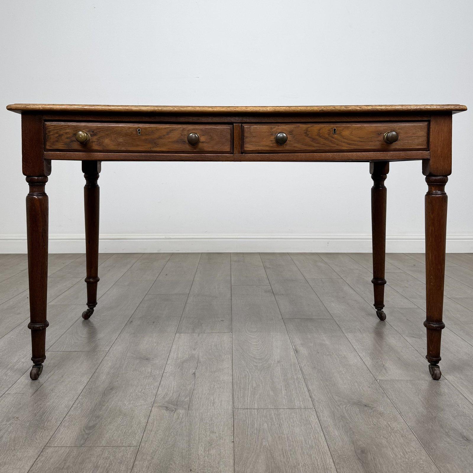 Antique Golden Oak Writing Table | Green Writing Surface | AF-6439 (1 of 11) Antique Golden Oak Writing Table | Green Writing Surface | AF-6439 (1 of 11)