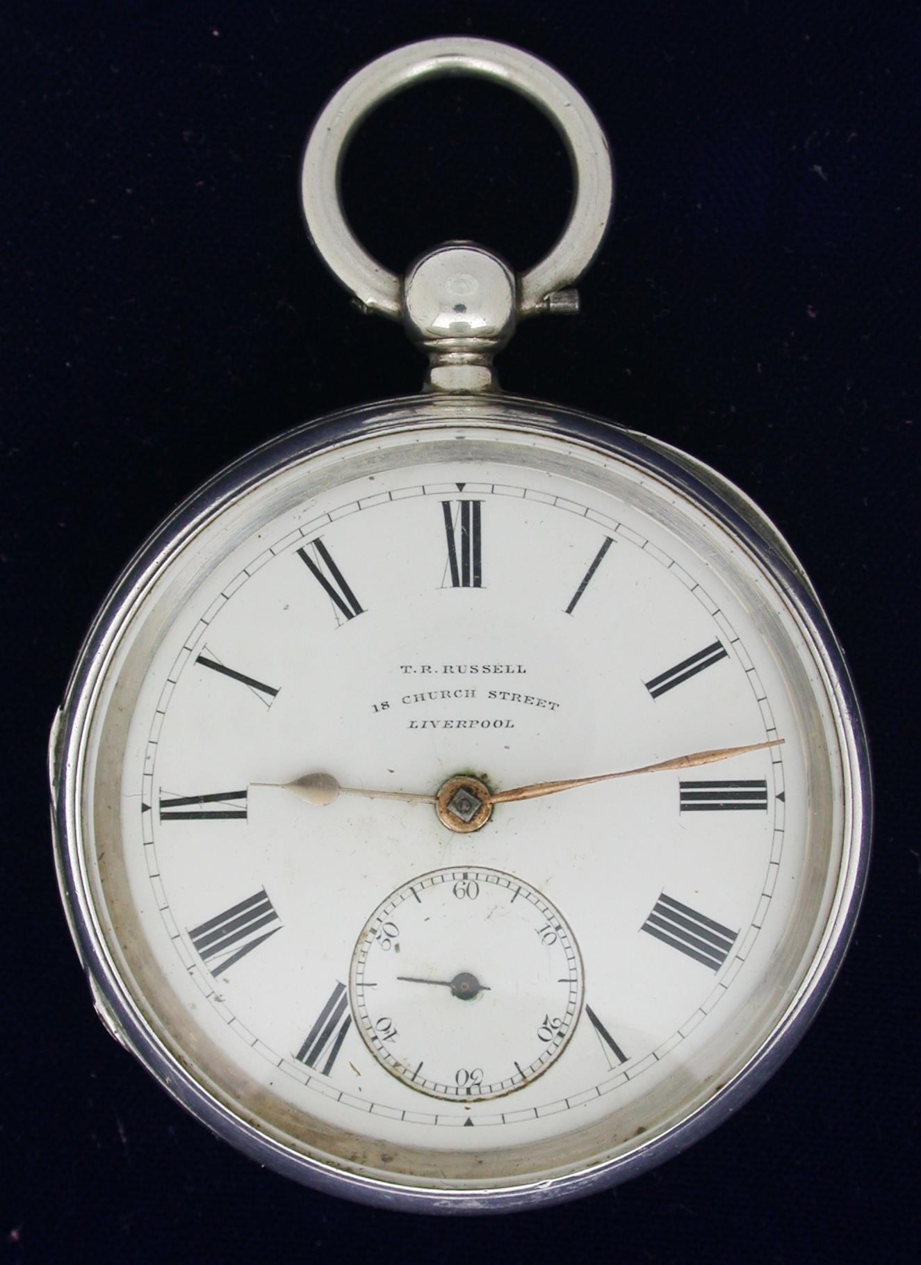 Silver Thomas Russel Pocket Watch 1887 (1 of 7) Silver Thomas Russel Pocket Watch 1887 (1 of 7)