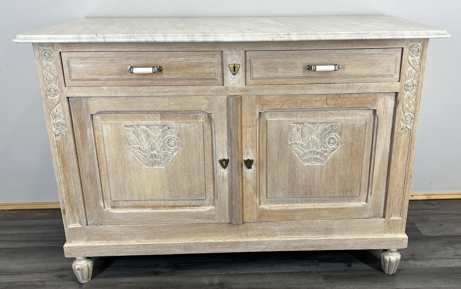 French Shabby Chic Marble Topped Sideboard (1 of 17) French Shabby Chic Marble Topped Sideboard (1 of 17)