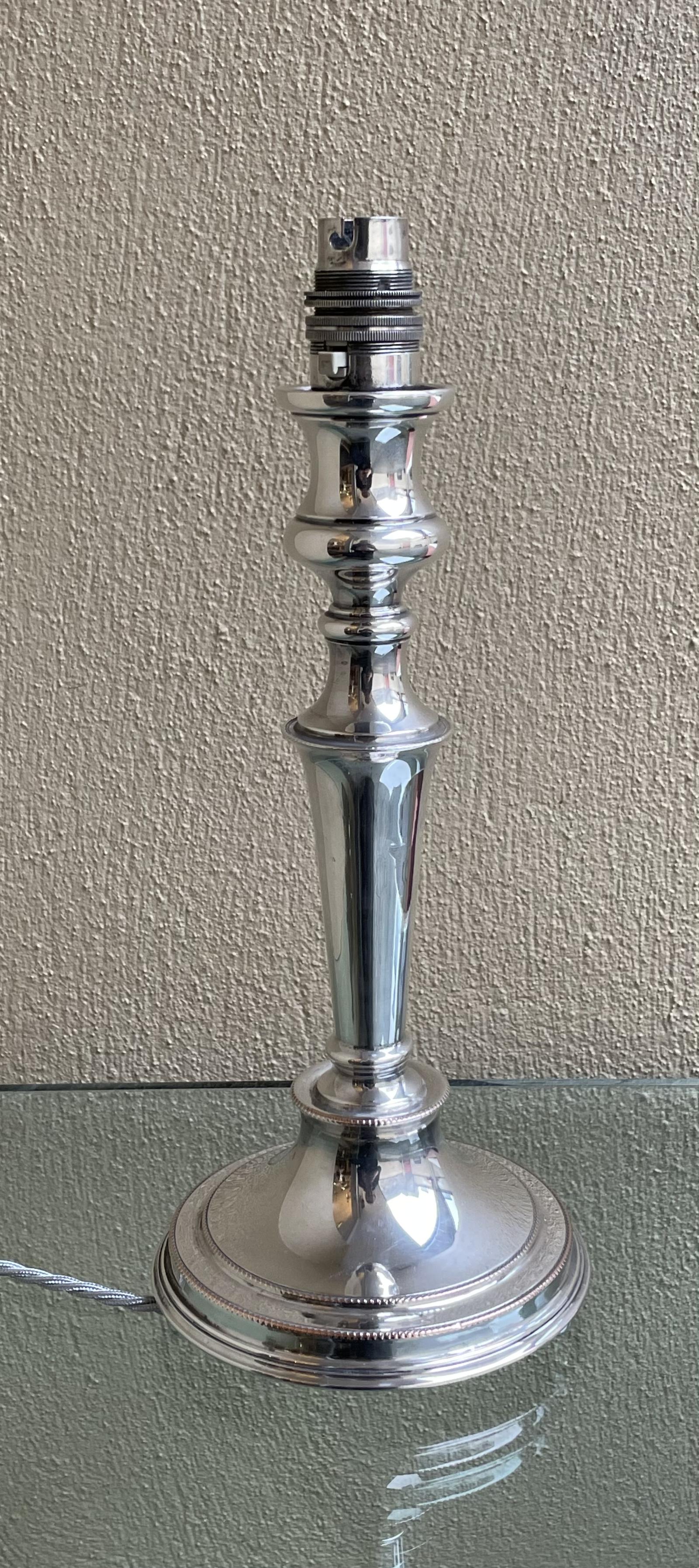 George V Silver Plated Table Lamp (1 of 4) George V Silver Plated Table Lamp (1 of 4)