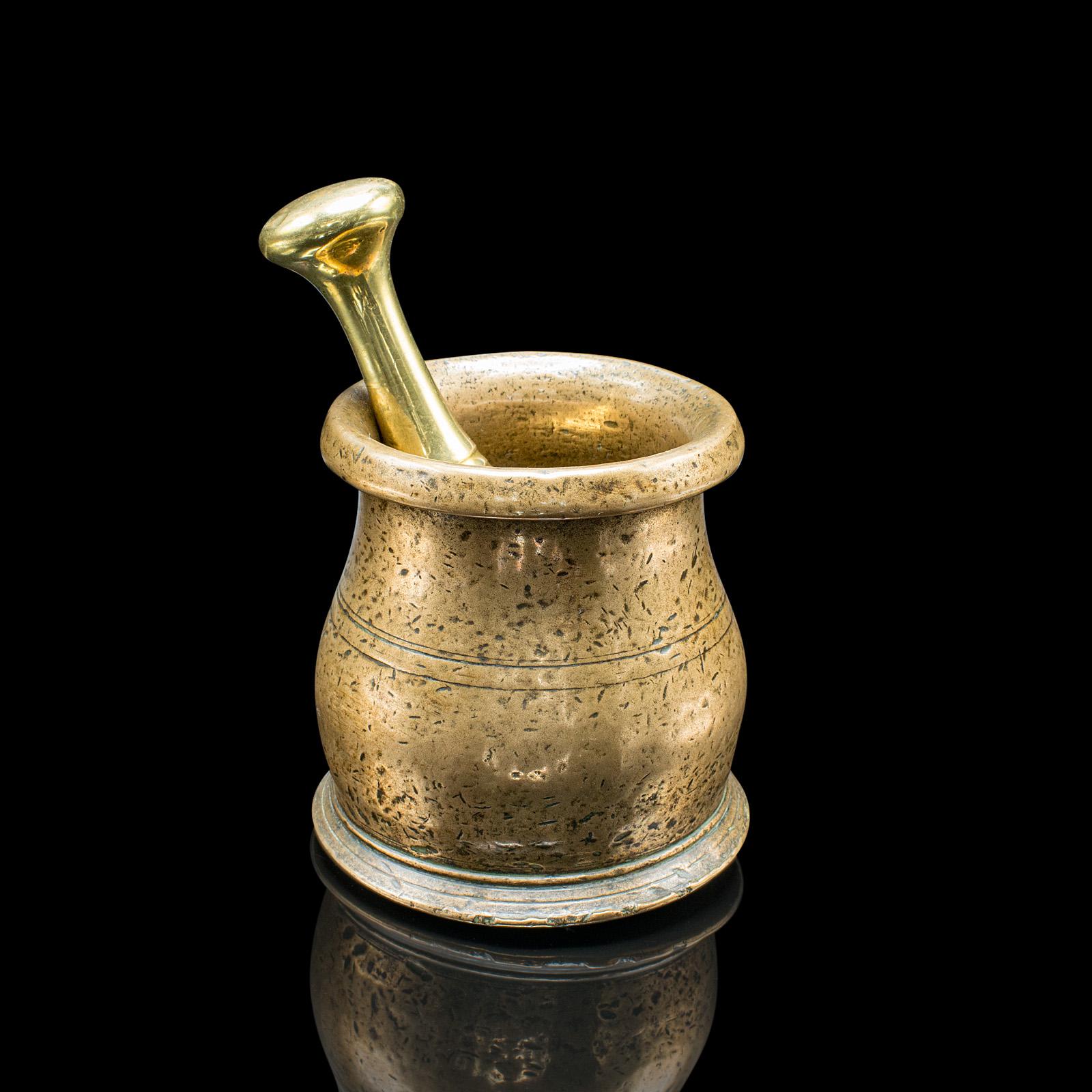 Antique Mortar & Pestle, English, Bronze Apothecary, Kitchen Aid, Carolean, 1670 (1 of 11)